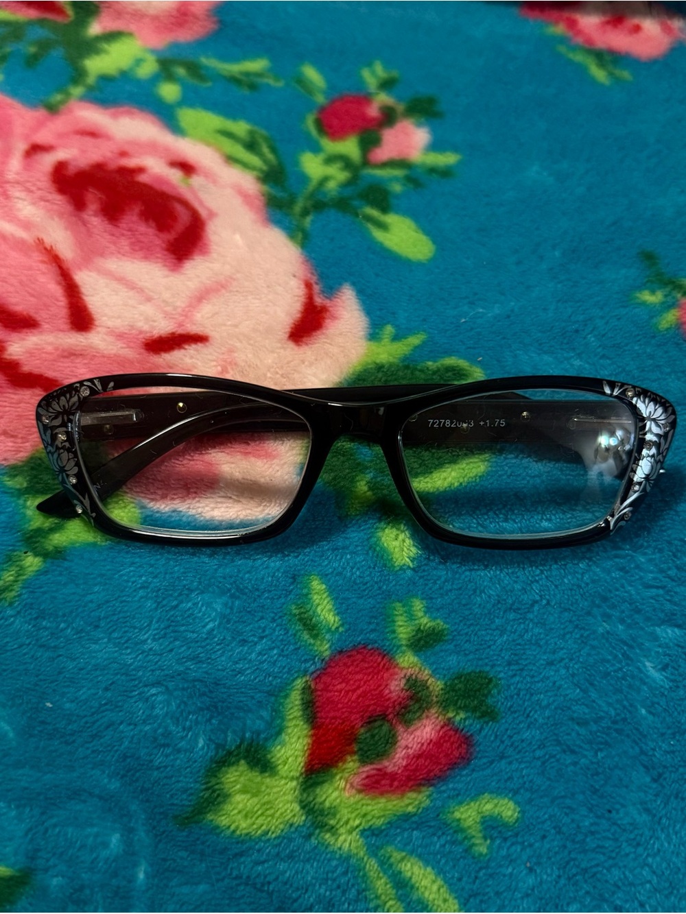 Y2K Floral-Accent Reading Glasses +1.75 Strength
